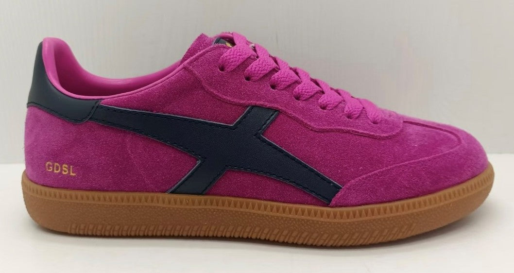 **Pre-Order** Approx. Delivery mid April - Goodsole Crossroads Suede Sneaker - Crimson/Navy