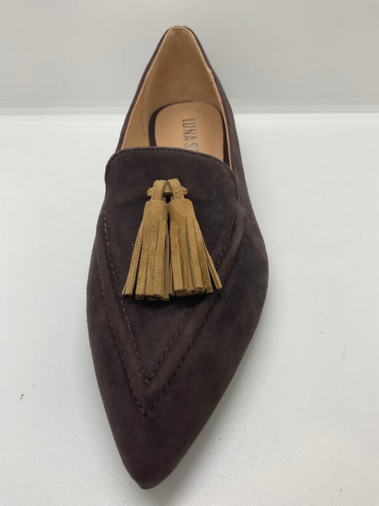 Luna sole chocolate / Brown suedeloafers 