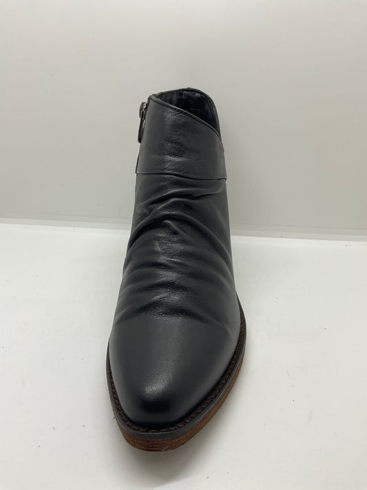Luna sole black premium leather ankle boot