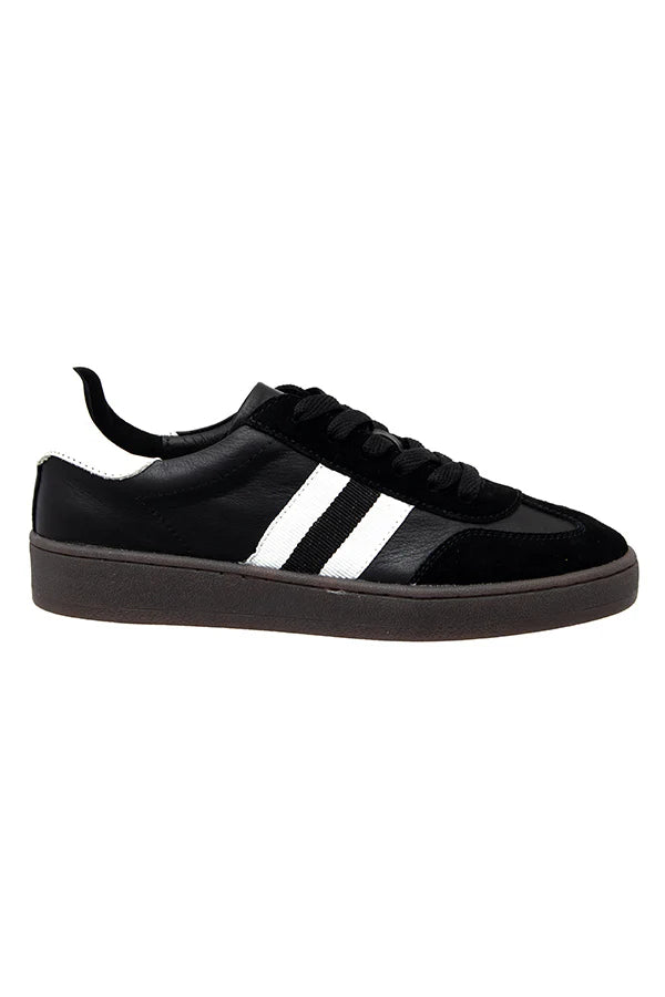 Alfie & Evie Aloha Leather Sneaker - Black/White