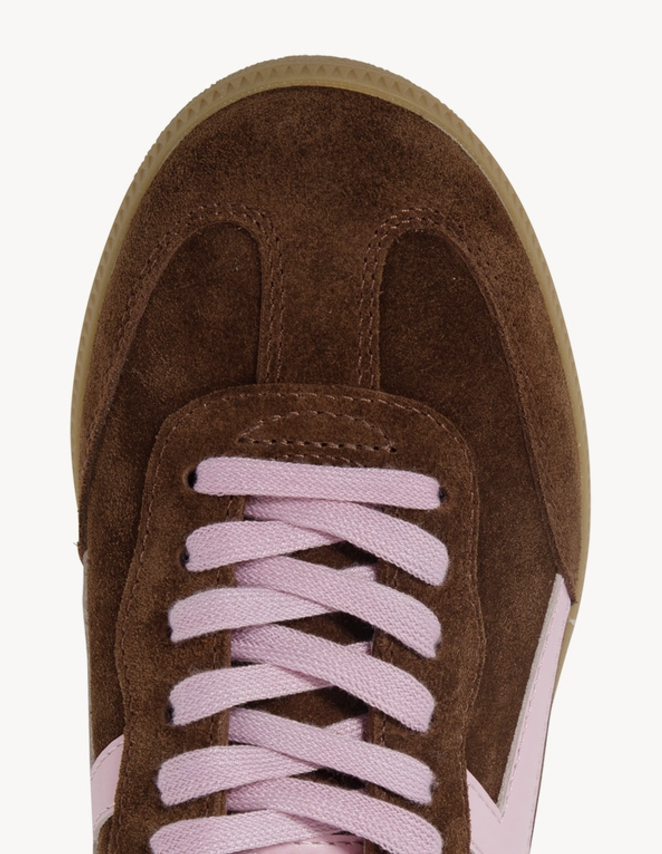 **Pre-Order** Approx. Delivery mid April - Goodsole Crossroads Suede Sneaker - Coffee/Candypink