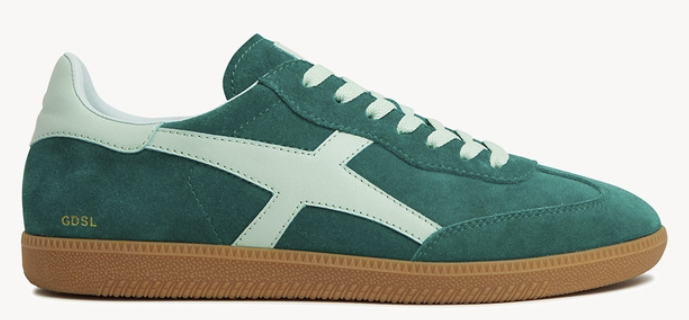 **Pre-Order** Approx. Delivery mid April - Goodsole Crossroads Suede Sneaker - Green/Mint