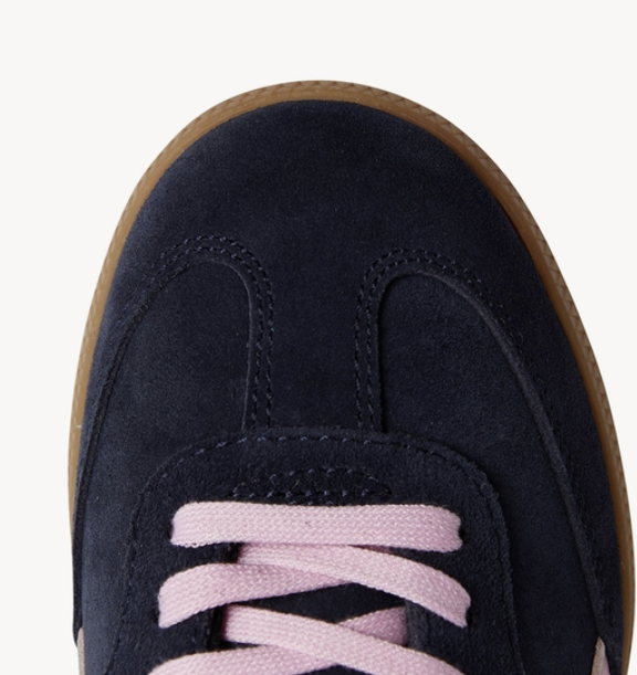 **Pre-Order** Approx. Delivery mid April - Goodsole Crossroads Suede Sneaker - Navy/Pink