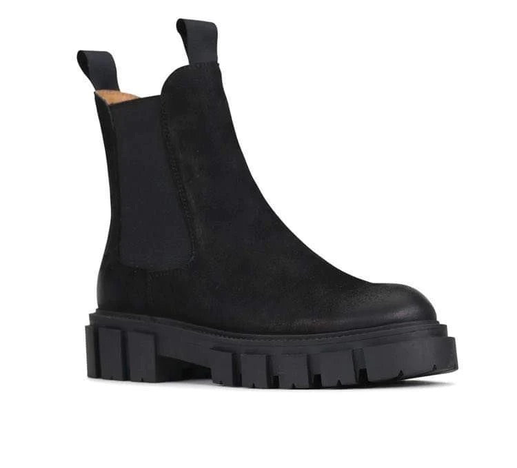 EOS Femme Nubuck Leather Boot - Black