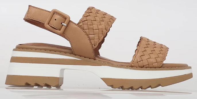 Alfie & Evie Limitless Woven Leather Sandal - Camel