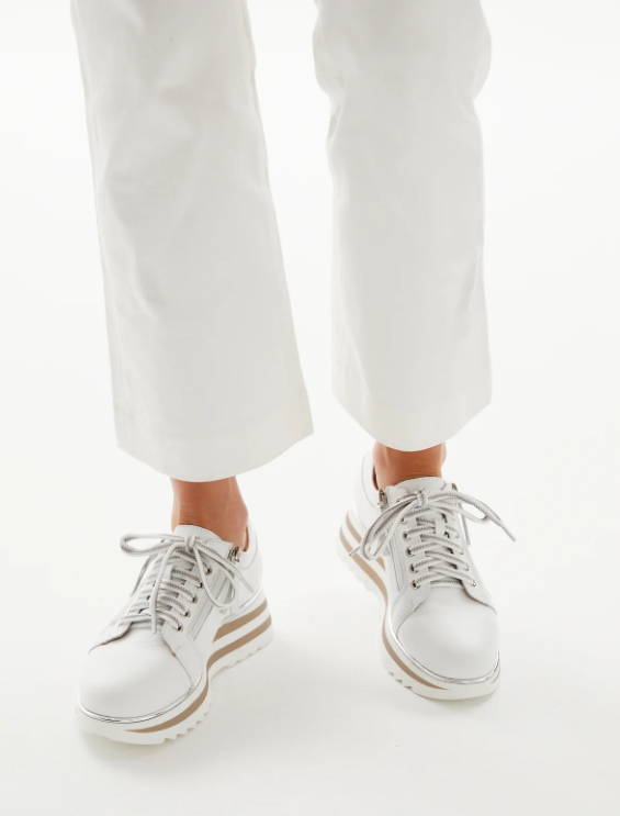 Alfie & Evie 'Hosting' Platform Leather Sneaker - White