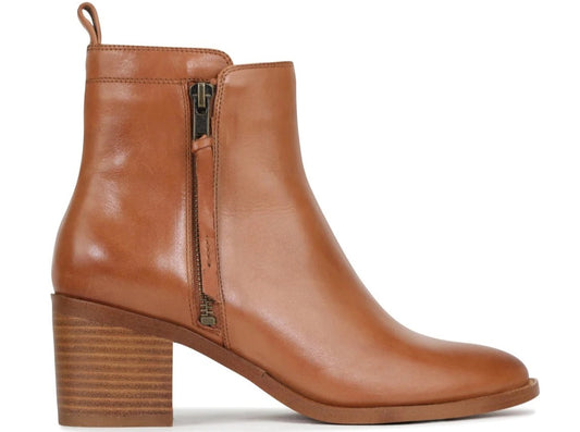 EOS Ciara Women's Leather Mid-heel Boot - Brandy