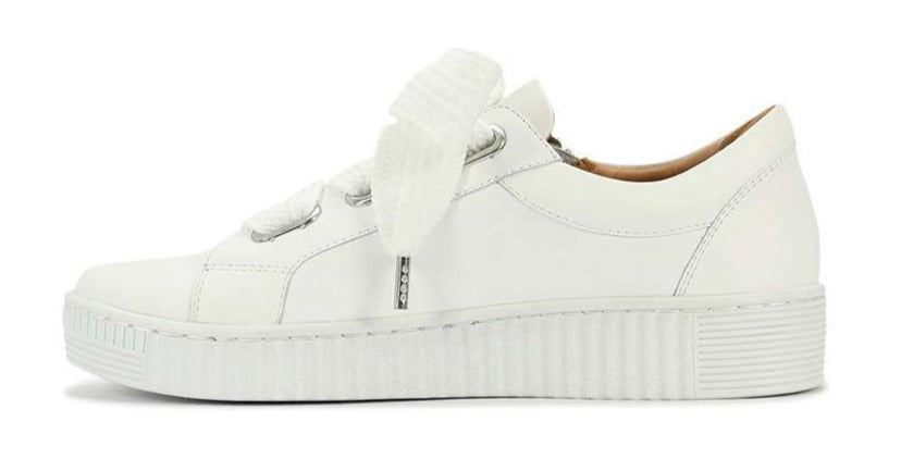 Eos Jovi Italian Leather Lace-up Shoe - White