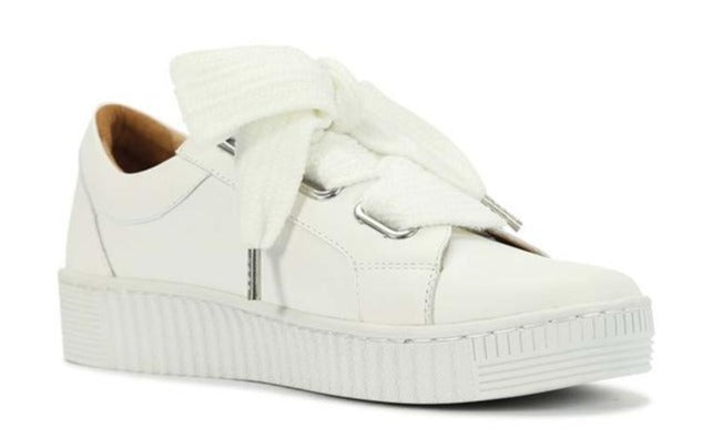 Eos Jovi Italian Leather Lace-up Shoe - White