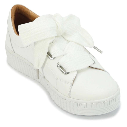 Eos Jovi Italian Leather Lace-up Shoe - White