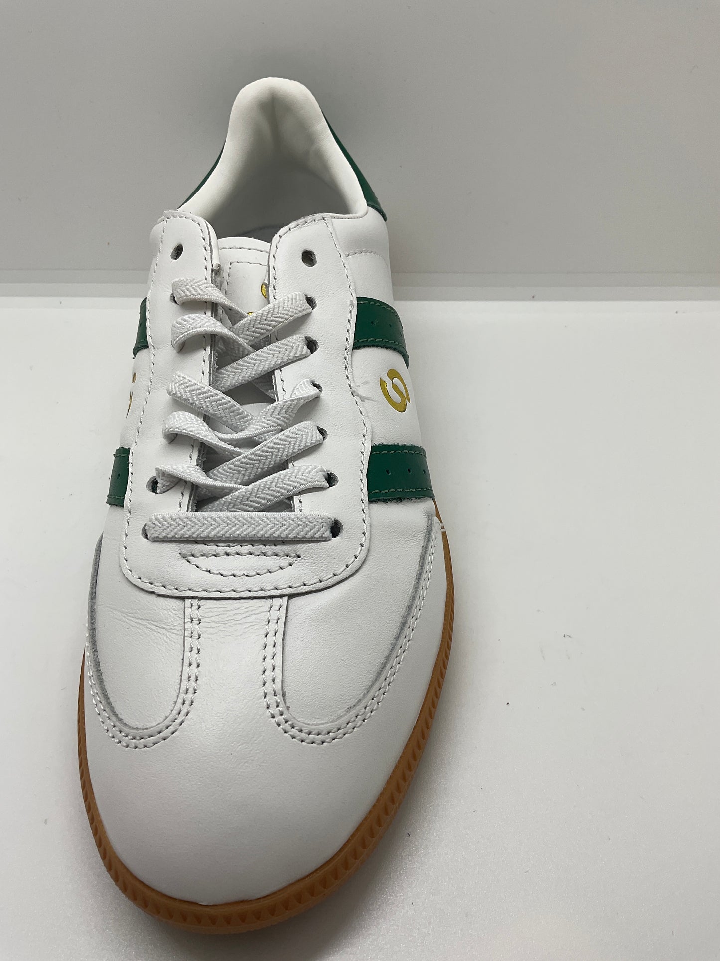 Goodsole parallel white green leather