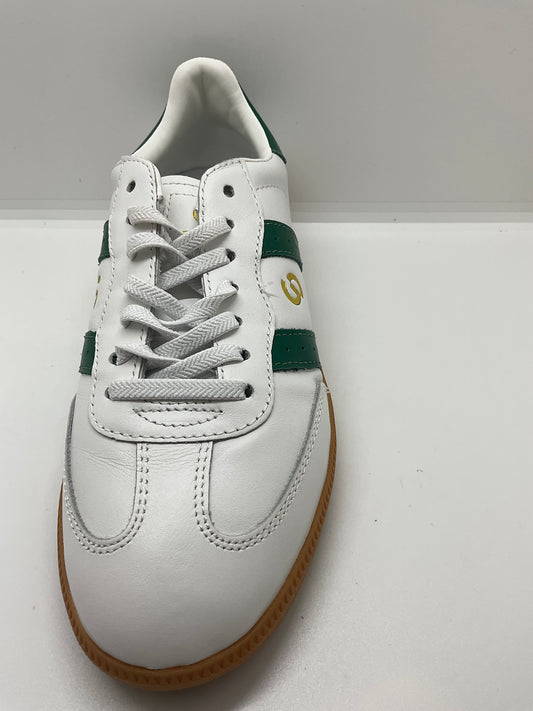 Goodsole parallel white green leather