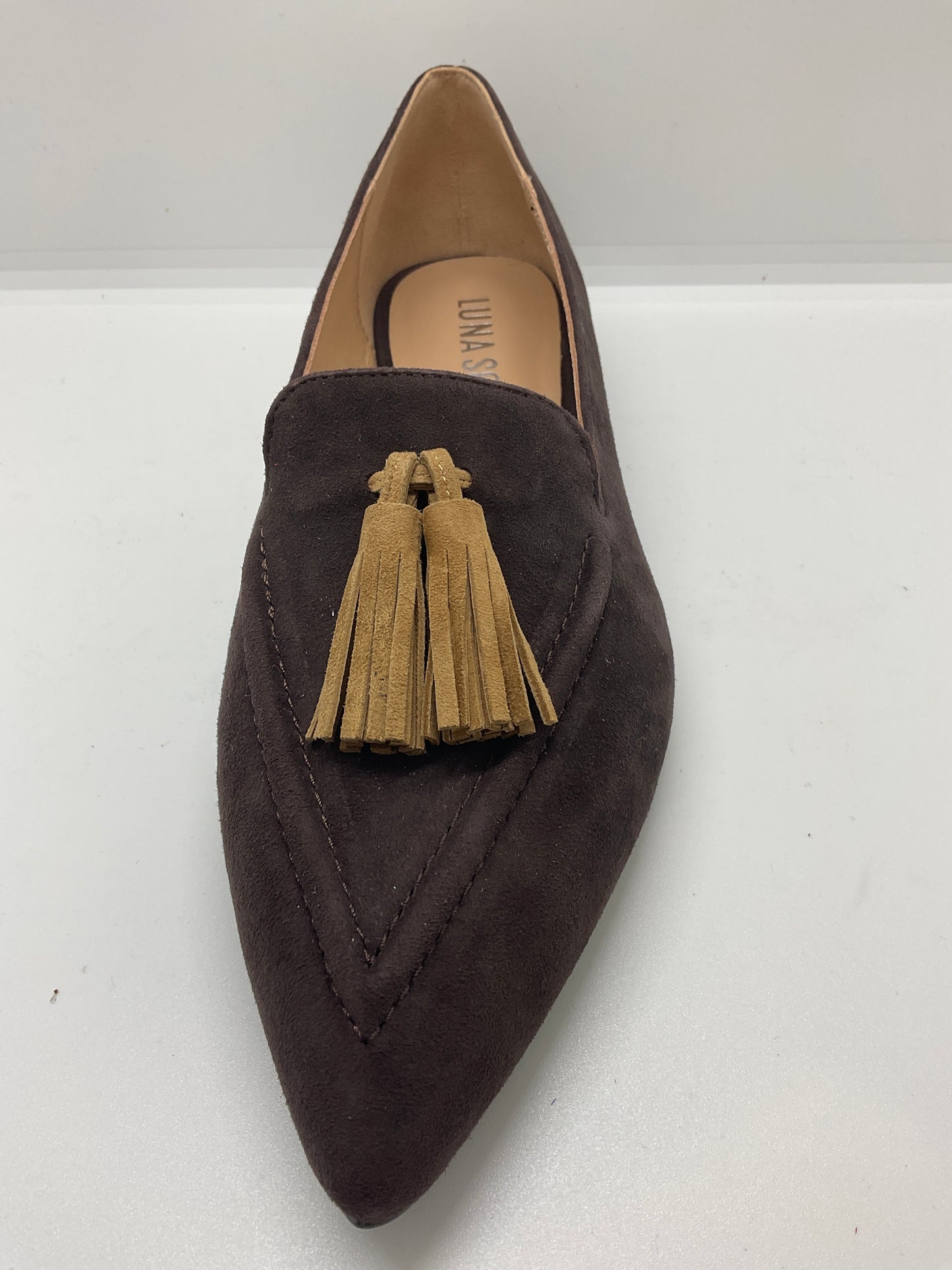 Luna sole chocolate /  Brown suede￼loafers ￼
