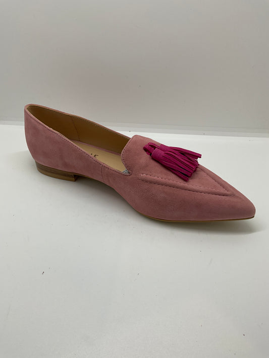 Luna sole pink / fuchsia suede loafers  ￼