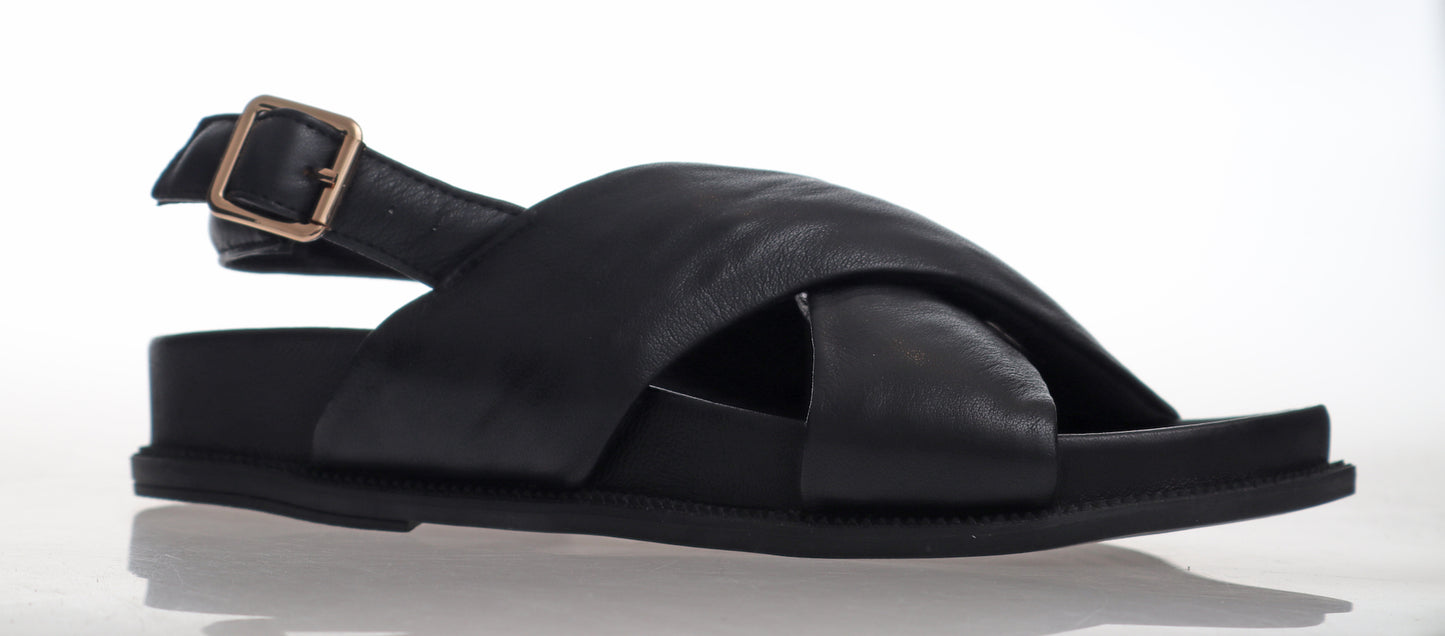 Alfie & Evie Clifford Leather Sandal - Black