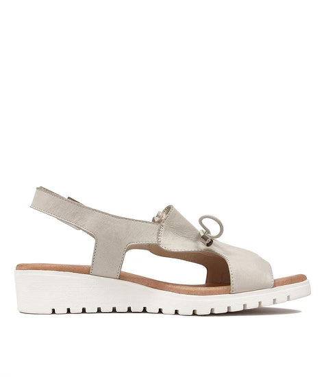 Django & Juliette Malika Leather Sandal - Almond