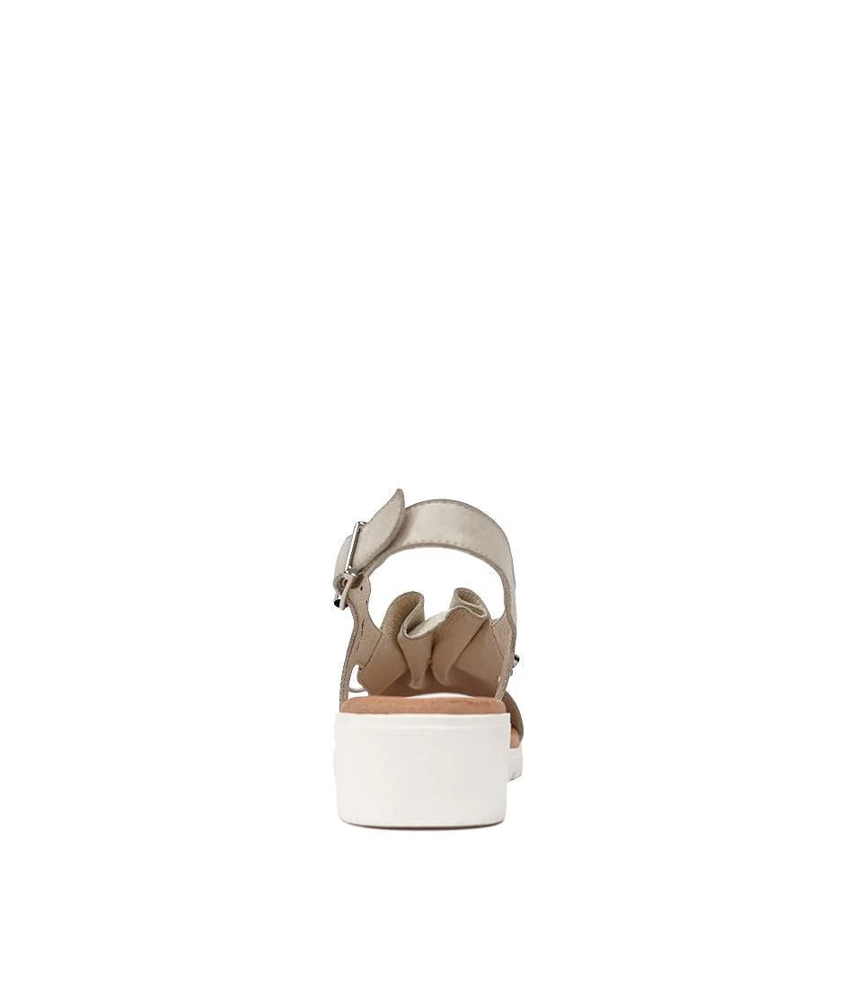 Django & Juliette Malika Leather Sandal - Almond