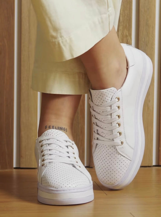 Alfie & Evie Paradise Platform Sneaker - White