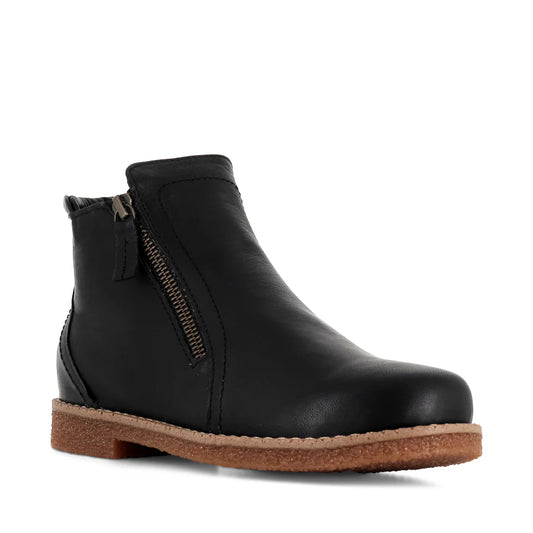 Rilassare Tallow Leather Ankle Boot - Black