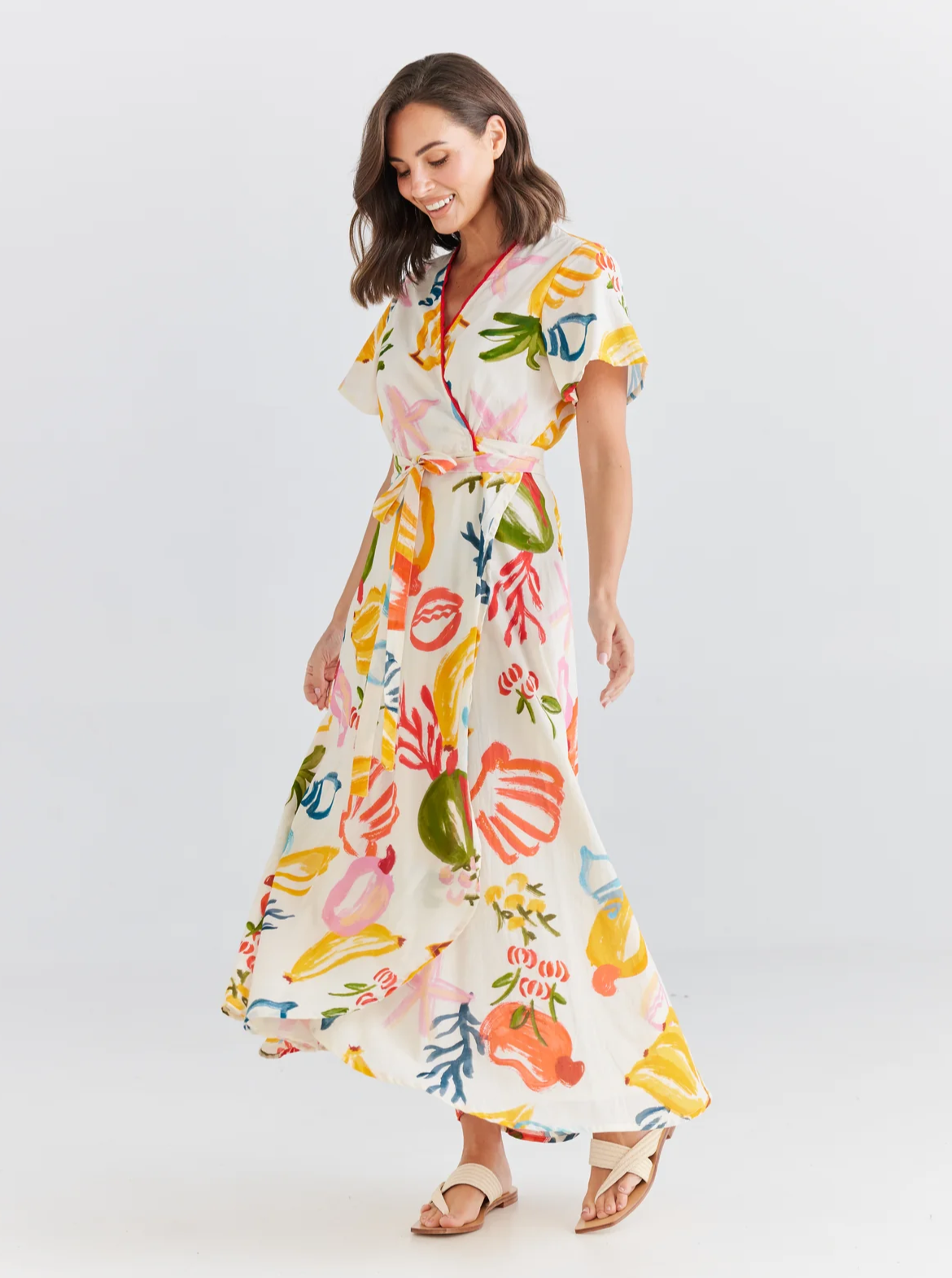 Tropics Wrap Dress - Tropicana Print