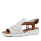 Django & Juliette Madis Leather Sandal - White/Dark Tan