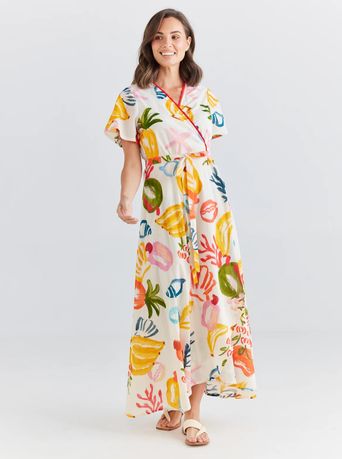 Tropics Wrap Dress - Tropicana Print