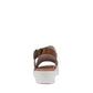 Django & Juliette Madis Leather Sandal - White/Dark Tan