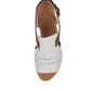 Django & Juliette Madis Leather Sandal - White/Dark Tan