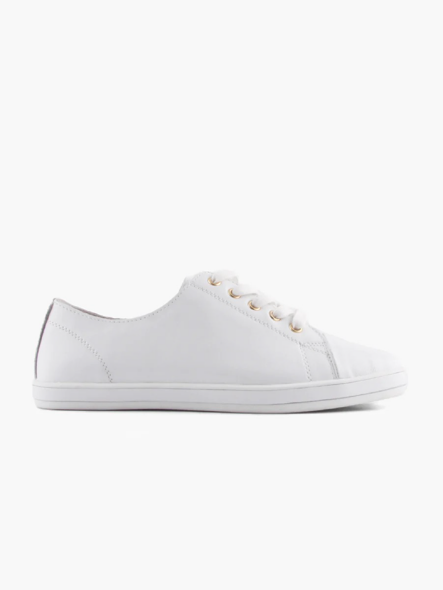 Alfie & Evie Greenie Leather Lightweight Lace Up Sneaker - White