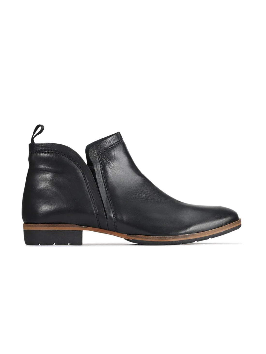 Gaid Leather Low-cut Ankle Boot Black - EOS | by Adele Boutique